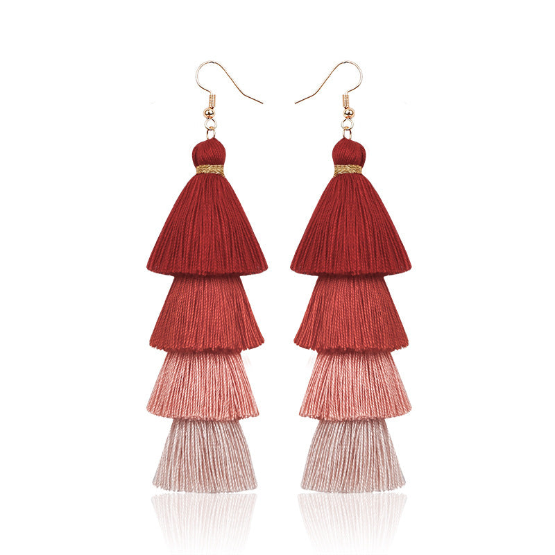 Female Bohemia Earrings Women Fashion Tassels Drop Earrings
