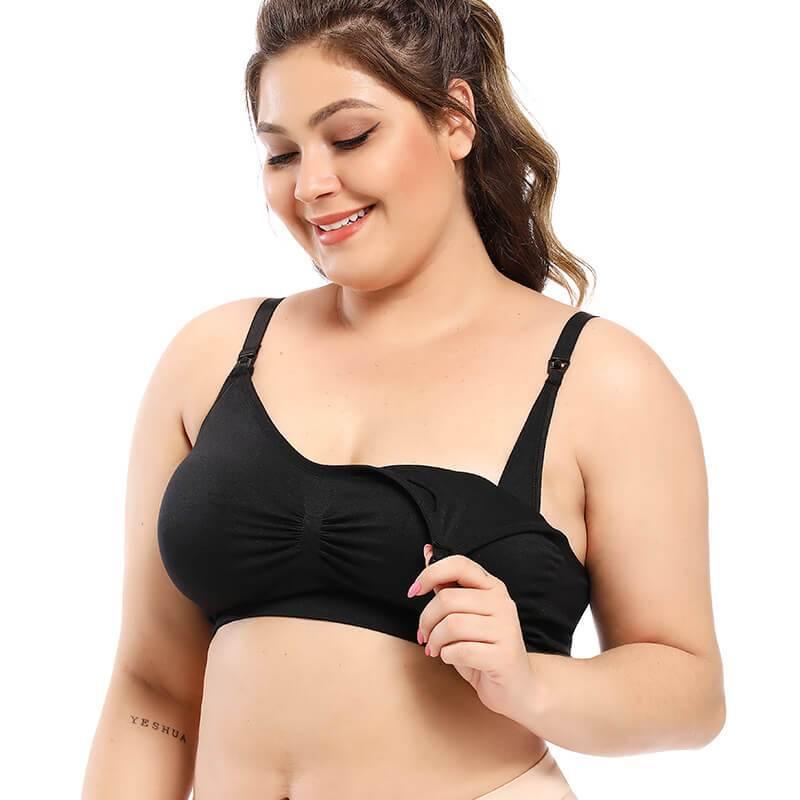 Womens Comfort Seamless Nursing Bra for Breastfeeding Wireless Maternity Plus Size Bra - CHALIER