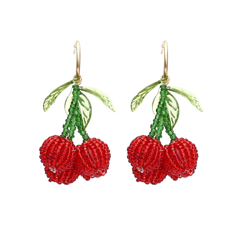 Female Hot Earrings Women Design Cherry Earrings