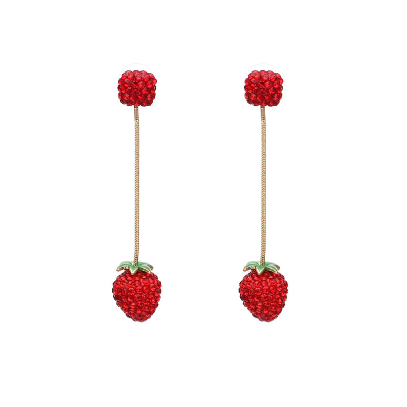 Female Fashionable Earrings Women Strawberry Drop Earrings