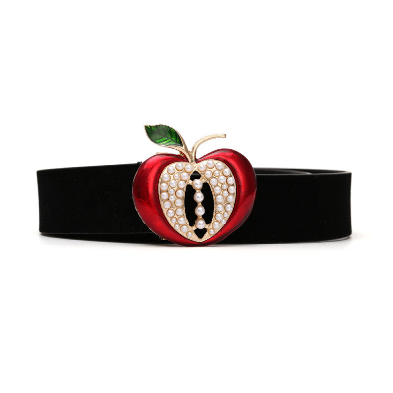 Women Design Dress Belt Fashion Apple Metal Belt