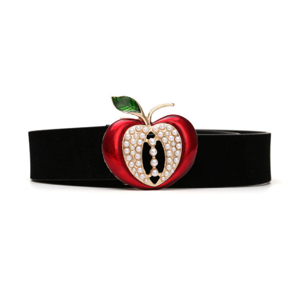 Women Design Dress Belt Fashion Apple Metal Belt