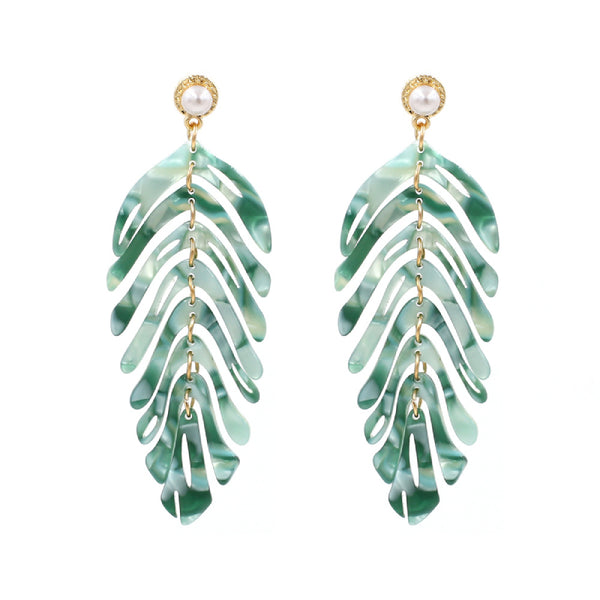 Female Bohemian Earrings Women Design Leaf Earrings