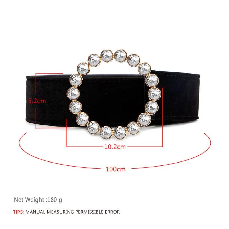 Women Fashion Dress Belt Circle Metal Belt