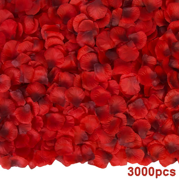3000 Pcs Red Rose Petals Artificial Flowers Silk Red Petals for Wedding Party Decor