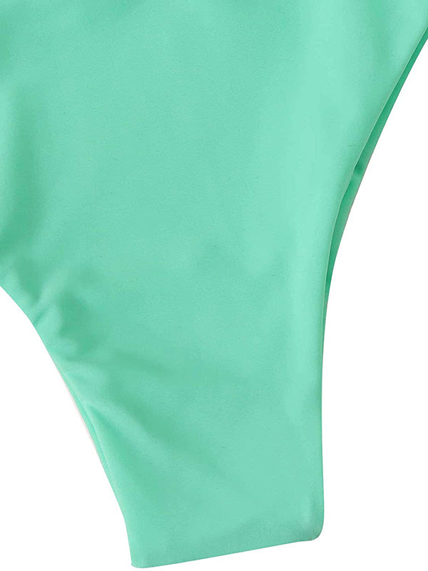 Sexy Strapless Bikini Set Soft Drawstring Two-Piece Swimsuits