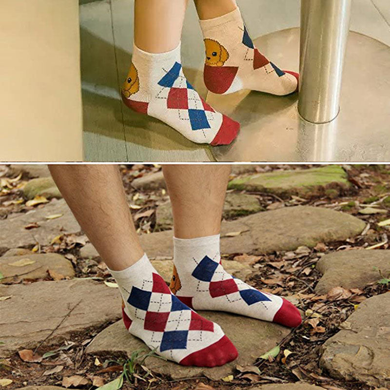 Women Cute Animal Socks Colorful Cotton Socks 5 Pairs