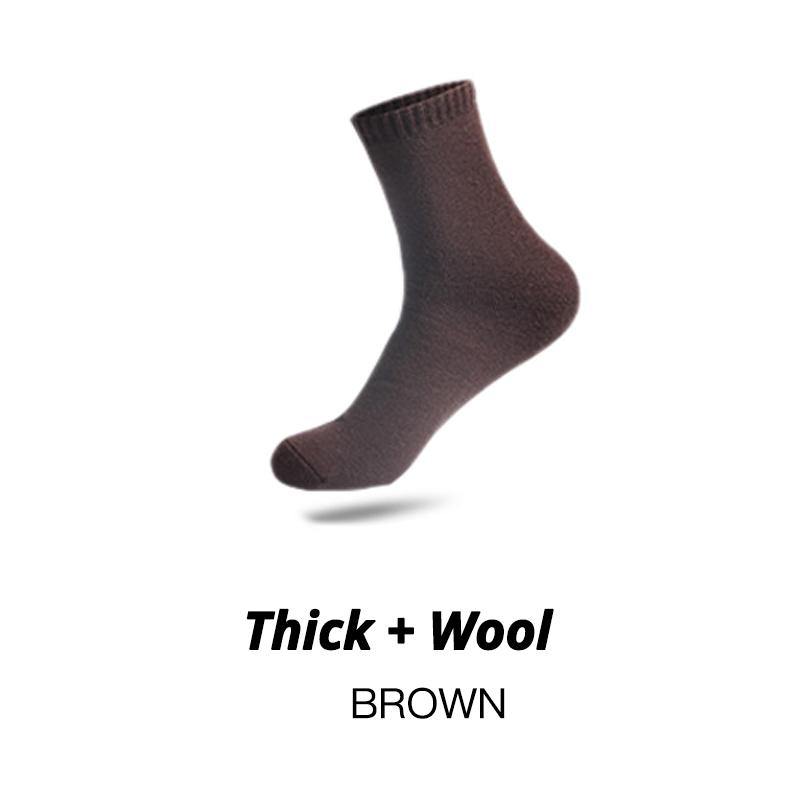 Men's Wool Simple Socks Thicken 5 Pairs - CHALIER