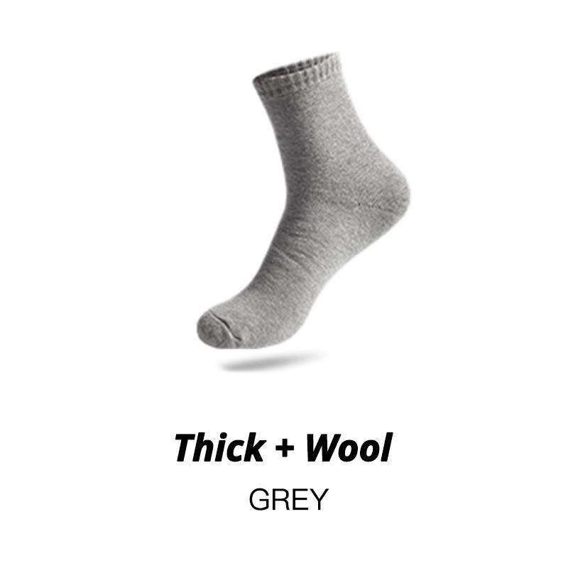 Men's Wool Simple Socks Thicken 5 Pairs - CHALIER