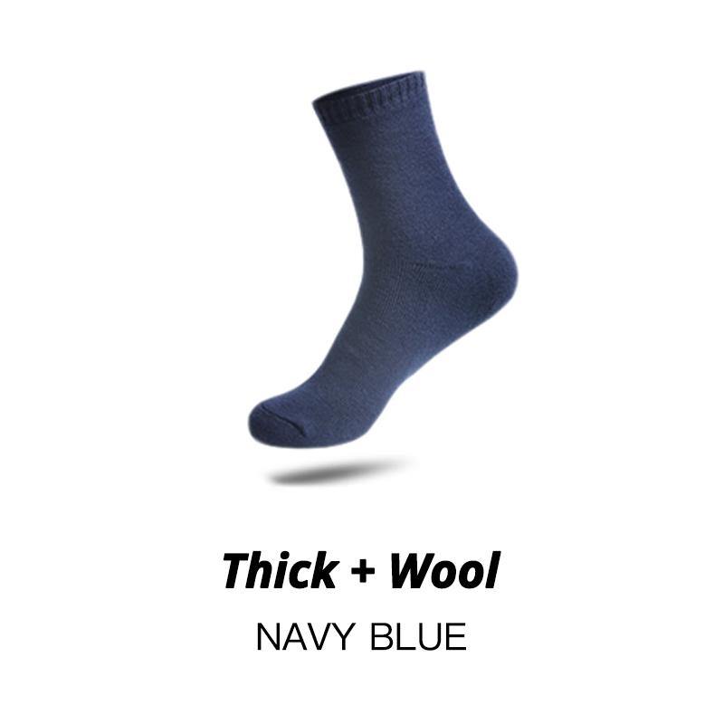 Men's Wool Simple Socks Thicken 5 Pairs - CHALIER