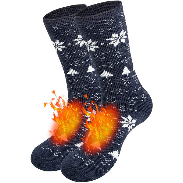 Man's Winter Thick Cozy Thermal Socks Heat Socks Carbon Black 1 Pair