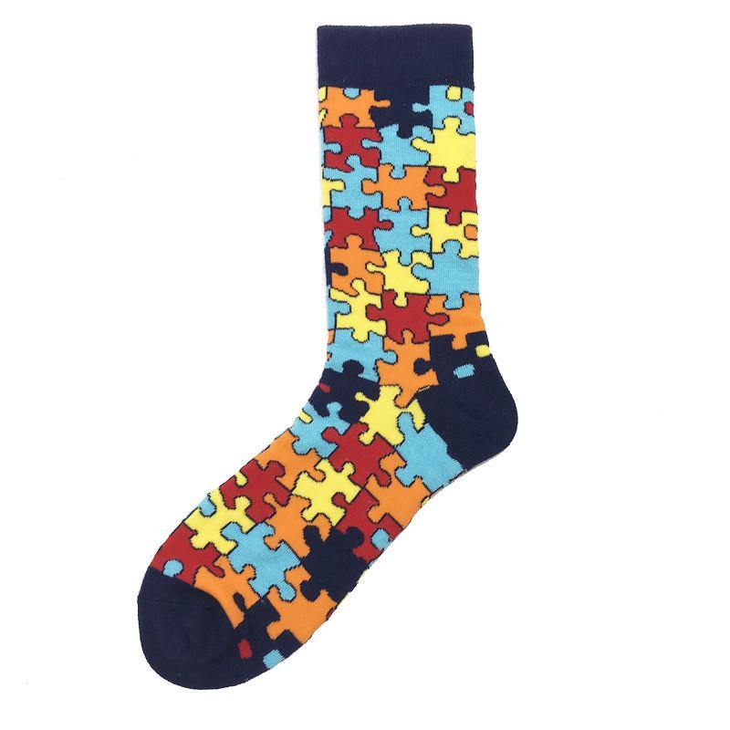 Men's Crazy Creative Colorful fuuny Fashion Food Animals Cotton Socks Crew Gift - CHALIER