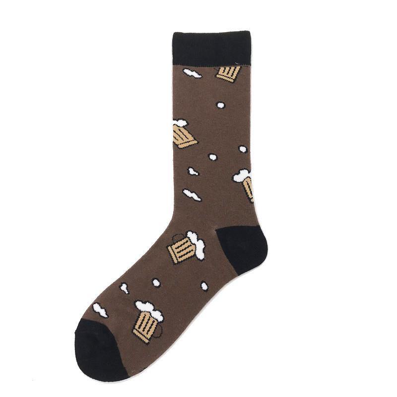 Men's Crazy Creative Colorful fuuny Fashion Food Animals Cotton Socks Crew Gift - CHALIER