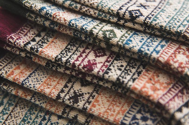 Mens Winter Socks Warm Vintage Exotic Knitted Socks 5 Pairs Gift