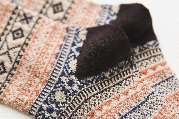 Mens Winter Socks Warm Vintage Exotic Knitted Socks 5 Pairs Gift