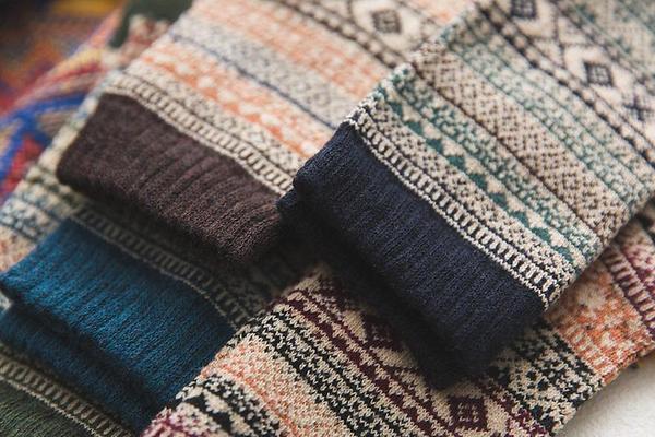 Mens Winter Socks Warm Vintage Exotic Knitted Socks 5 Pairs Gift