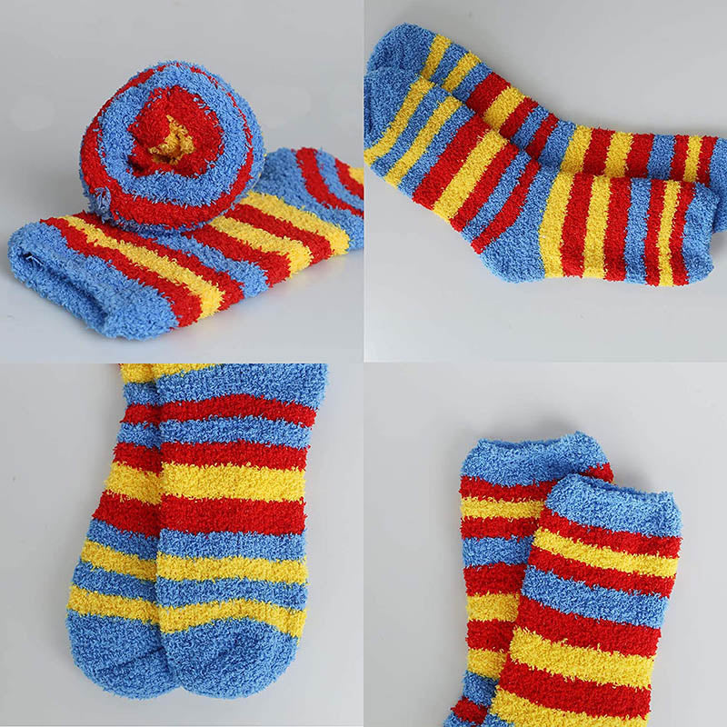 Womens Winter Fuzzy Socks 6 Pairs Cozy Fluffy Socks Warm Christmas Socks for Women Gifts