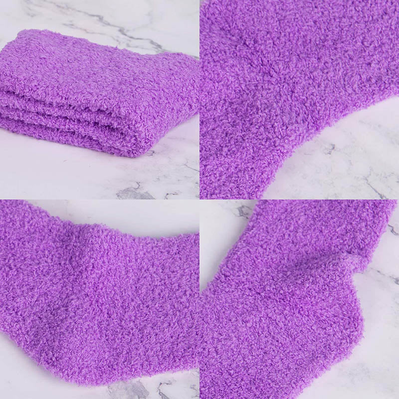 Rainbow Women Winter Socks Flaffy Cozy Socks Gift 6 Pairs