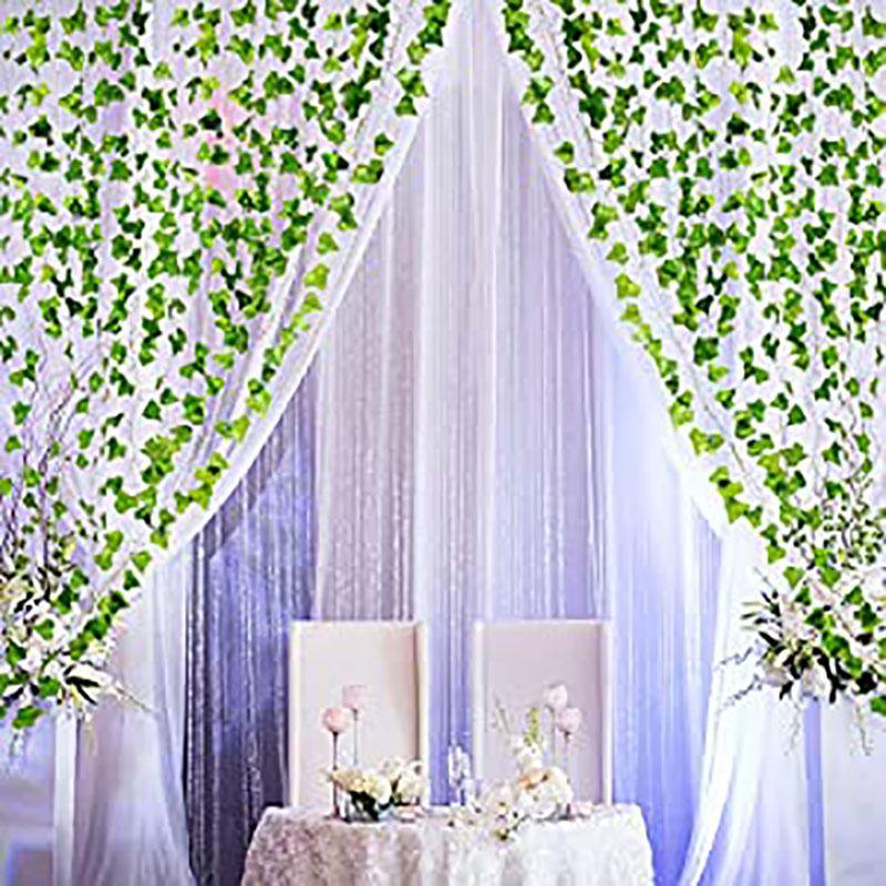 Artificial Ivy Leaf Plants Vine Hanging Garland Fake Foliage Flowers Wall Decor Wedding/Home/Office - CHALIER