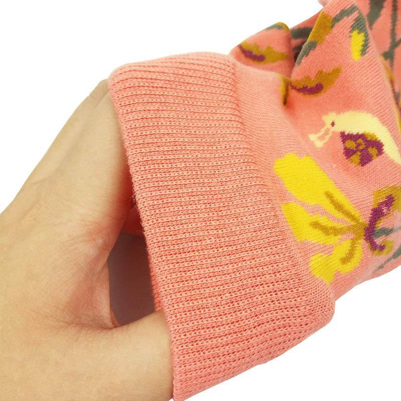 Womens Crew Cotton Socks Spring Flower Fun Art Socks Set 4 Pairs - CHALIER