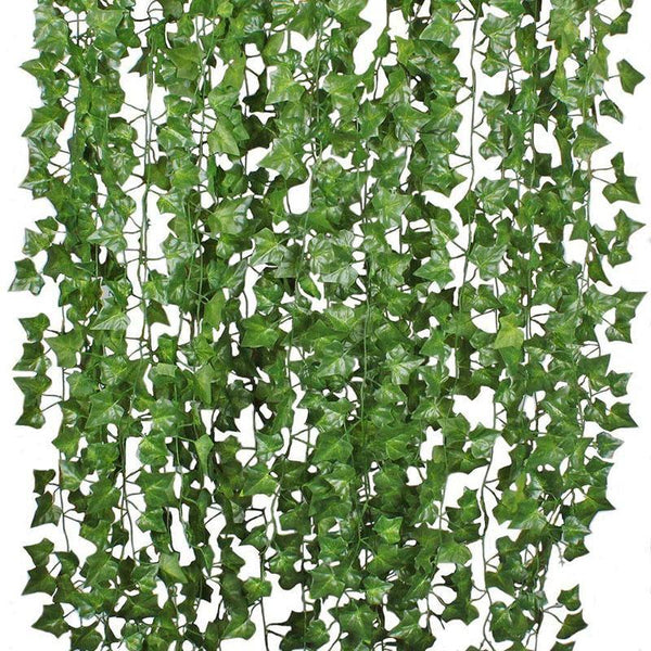 Artificial Ivy Leaf Plants Vine Hanging Garland Fake Foliage Flowers Wall Decor Wedding/Home/Office - CHALIER