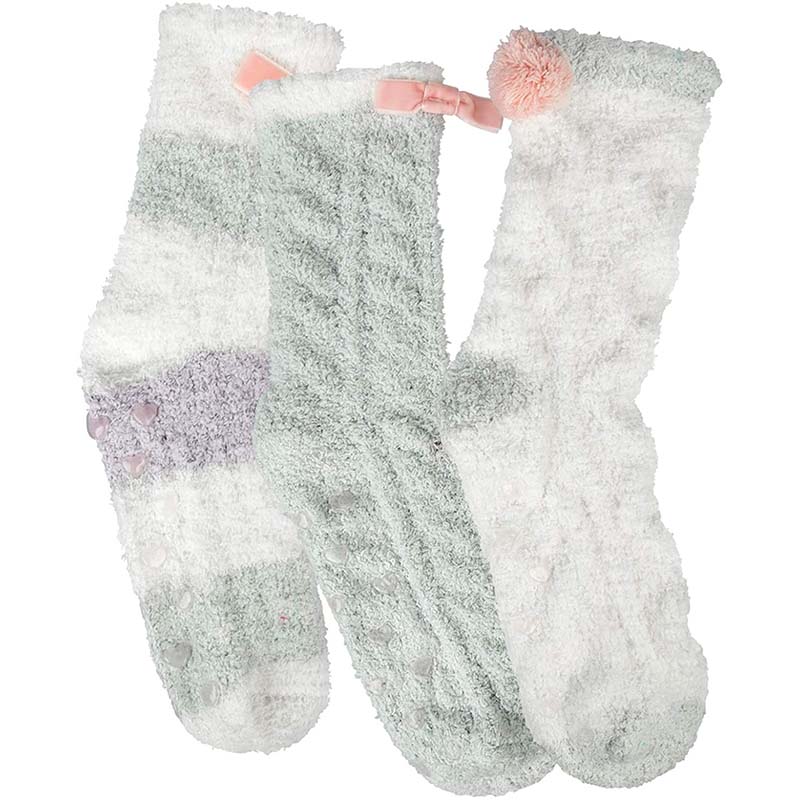 Womens Winter Socks Cute Warm Fuzzy Cozy Fluffy Soft Slipper Socks Gifts 3 Pairs
