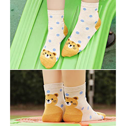 Women Cute Animal Socks Colorful Polka Dots Soft Cotton Socks