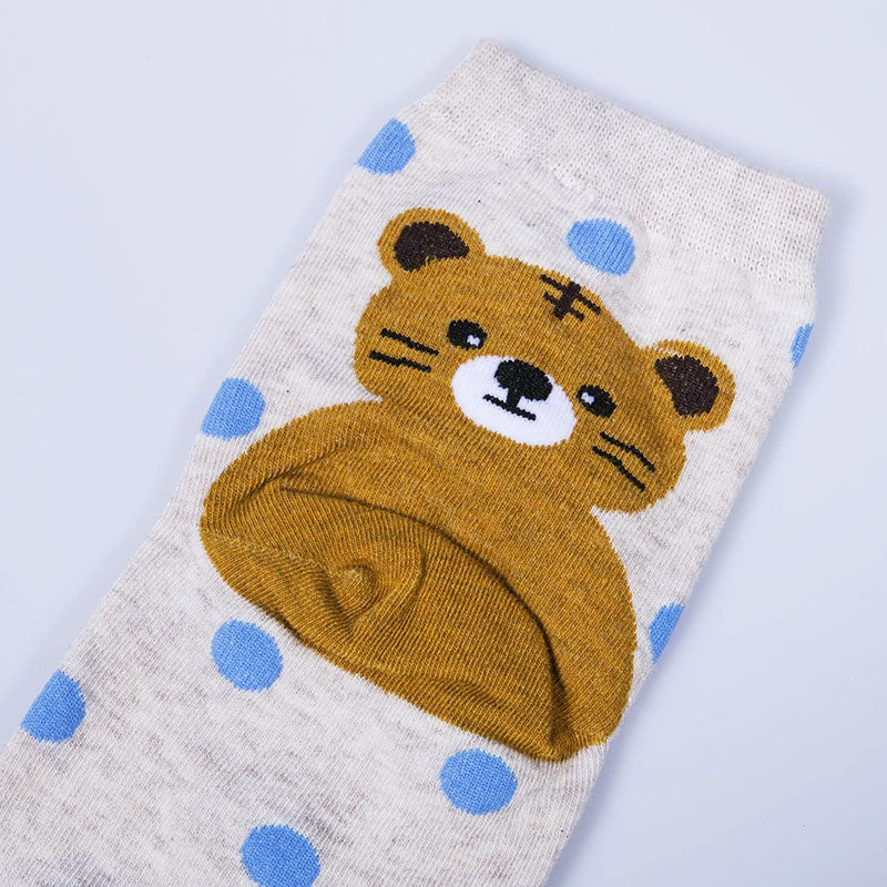 Women Cute Animal Socks Colorful Polka Dots Soft Cotton Socks