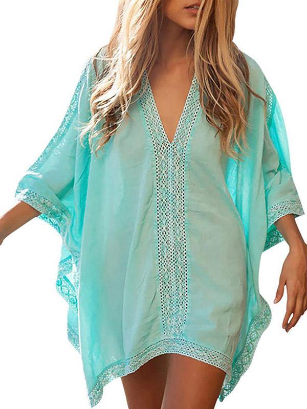 Women's Beach Swimsuits Bikini Oversized Cover Up Dress - CHALIER
