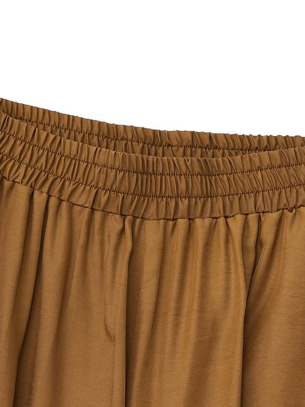 Women's Casual Long Wide Leg Trousers Pants Loose High Waist Plus Size