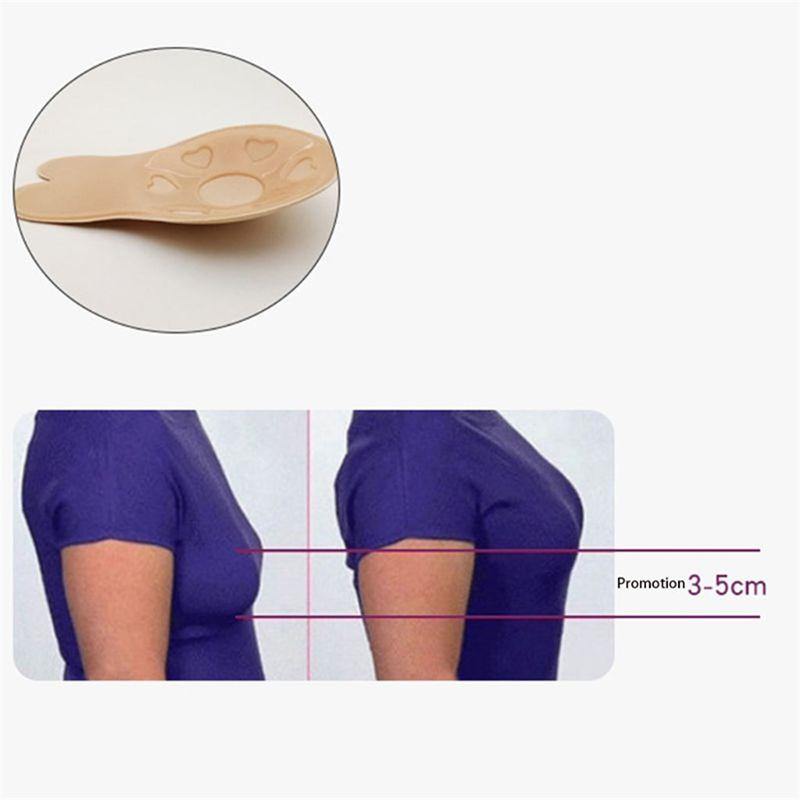 Womens Invisible Push Up Rabbit 2 Pairs Bra Backless Strapless Lifting Silicone - CHALIER