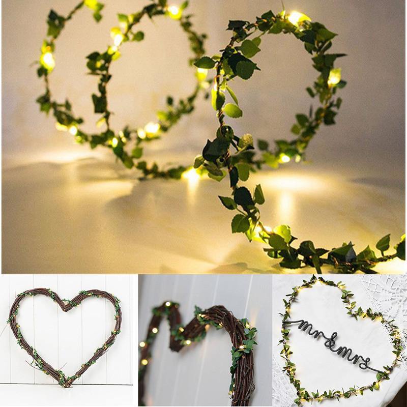 Artificial Leaf Garland Plants Vine Fake Foliage Handmade for Home Decor Wedding Decoration DIY Wreath Silk Flower - CHALIER
