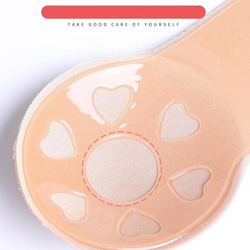 Womens Invisible Push Up Rabbit 2 Pairs Bra Backless Strapless Lifting Silicone - CHALIER