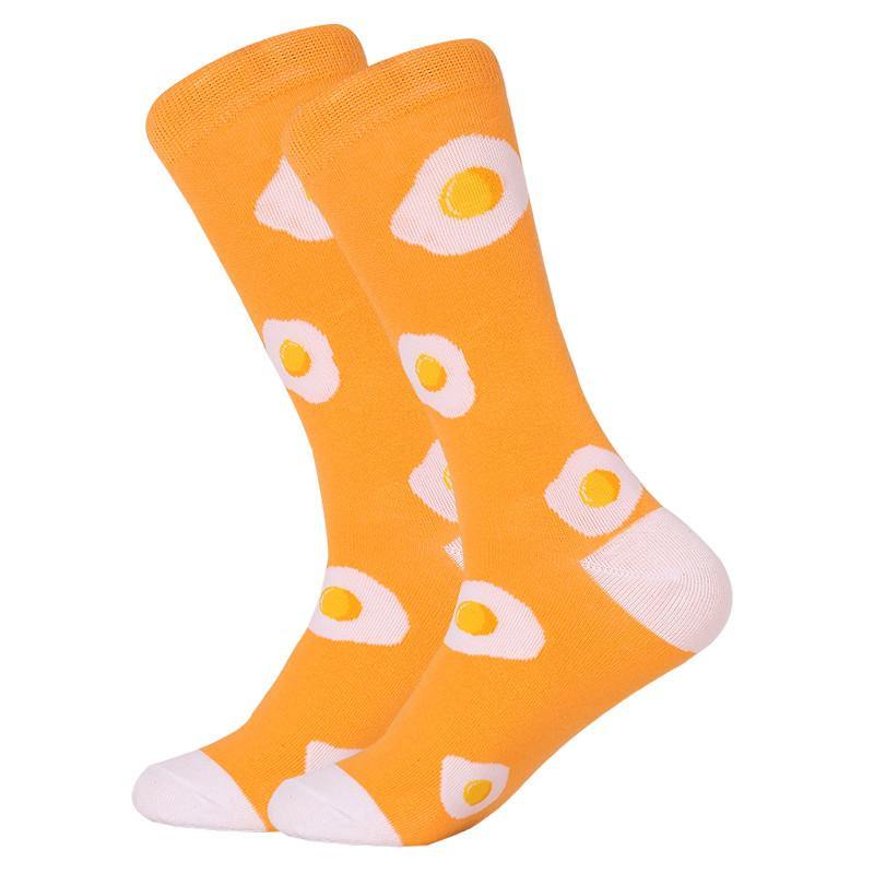 Unisex Crew Cartoon Cotton Socks Happy Funny Socks Fruits and Cute Animals - CHALIER