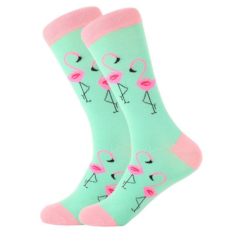 Unisex Crew Cartoon Cotton Socks Happy Funny Socks Fruits and Cute Animals - CHALIER