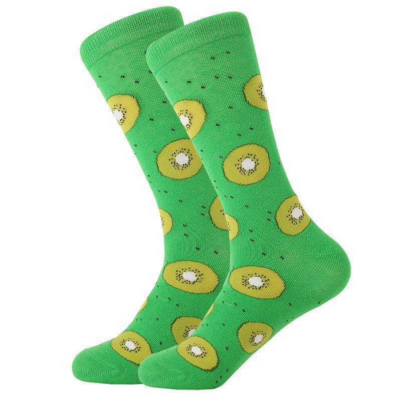 Unisex Crew Cartoon Cotton Socks Happy Funny Socks Fruits and Cute Animals - CHALIER