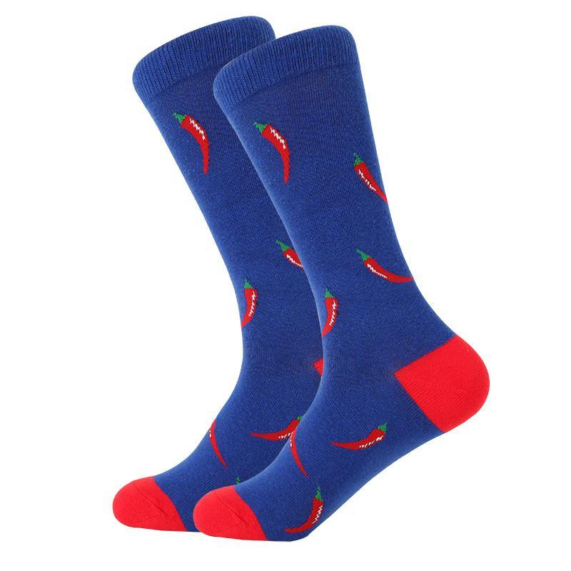 Unisex Crew Cartoon Cotton Socks Happy Funny Socks Fruits and Cute Animals - CHALIER