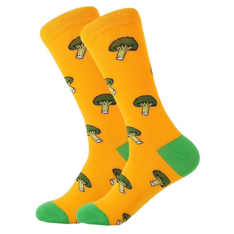 Unisex Crew Cartoon Cotton Socks Happy Funny Socks Fruits and Cute Animals - CHALIER