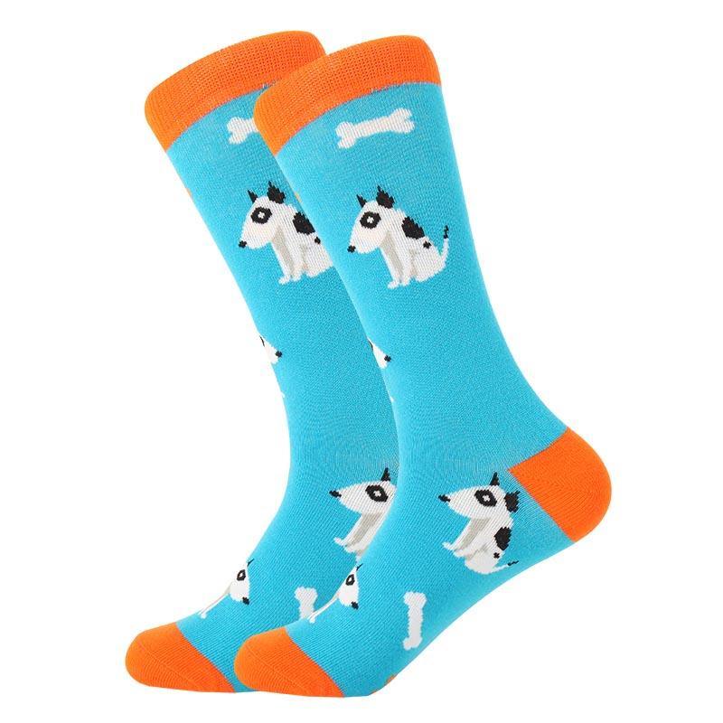 Unisex Crew Cartoon Cotton Socks Happy Funny Socks Fruits and Cute Animals - CHALIER