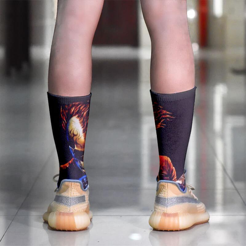 Men Novelty Fashion Design 3D Printed Summer High Quality Unisex Hip Hop Elastic Cotton Socks - CHALIER