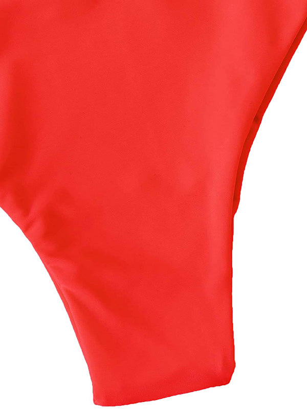 Sexy Strapless Bikini Set Soft Drawstring Two-Piece Swimsuits