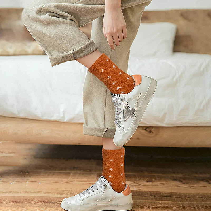 Fuzzy Socks for Women Warm Cozy Slipper Socks Fluffy Socks Christmas 5 Pairs