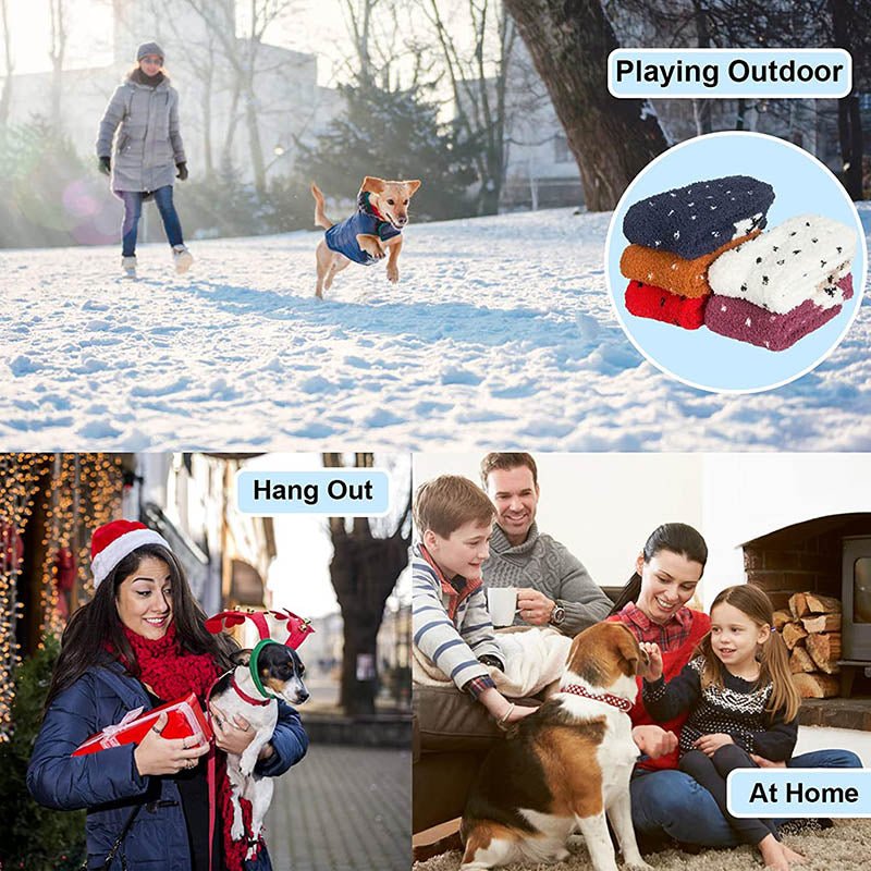 Fuzzy Socks for Women Warm Cozy Slipper Socks Fluffy Socks Christmas 5 Pairs