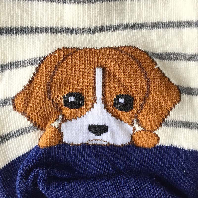 Women Cute Animal Socks Colorful Stripes Soft Cotton Socks Set