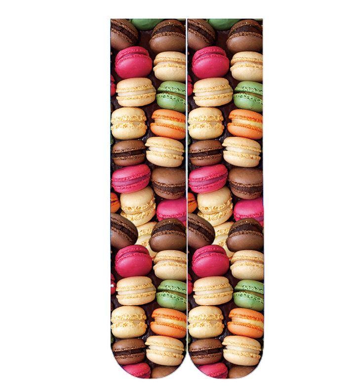 Women's Fashion Funny Crazy Food 3D Print Novelty Cute Casual Crew Tube Socks - CHALIER