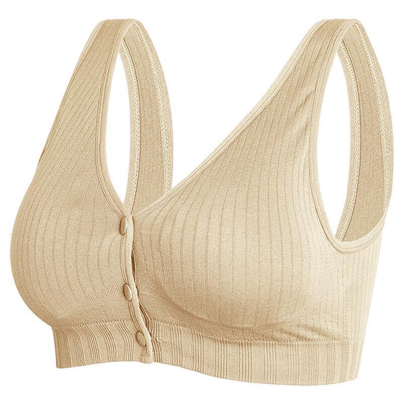 Women Nursing Bra Seamless Sleep Breastfeeding Maternity Front Close Bra - CHALIER