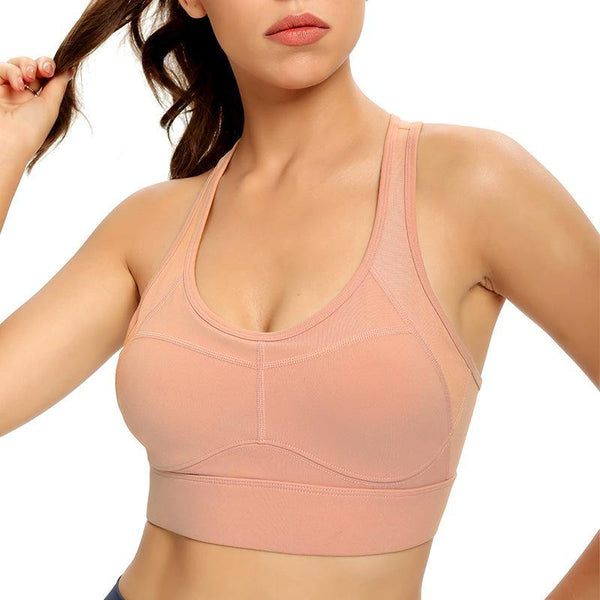 Women Sport Bra Removable Pads for Yoga Running Gym Workout Fitness Athletic Comfort Support Bra - CHALIER