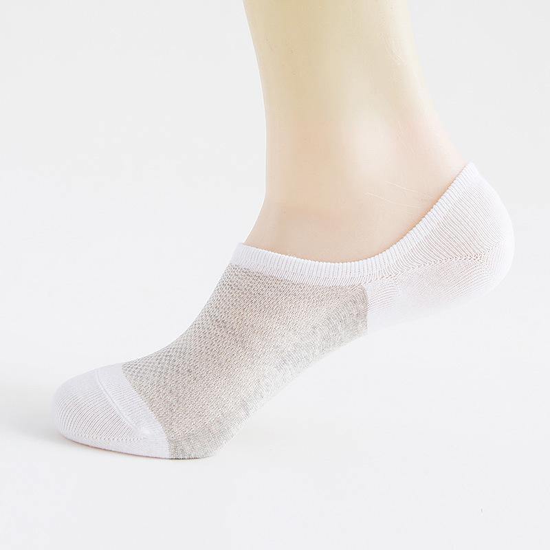 Mens Mesh No Show Socks Breathable No-Slip Socks 10 Pairs - CHALIER