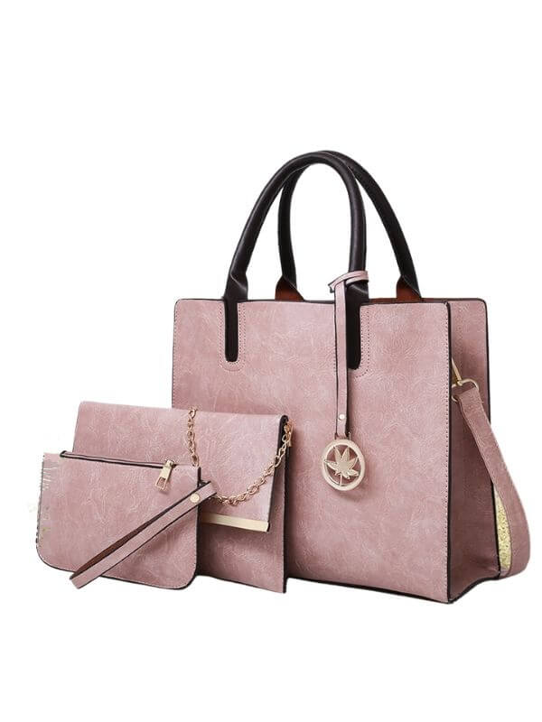 Women Solid Simple PU 3 Piece Shoulder Bag