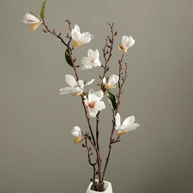 Artificial Magnolia Bouquet Fake Flower For Wedding Home Decoration - CHALIER